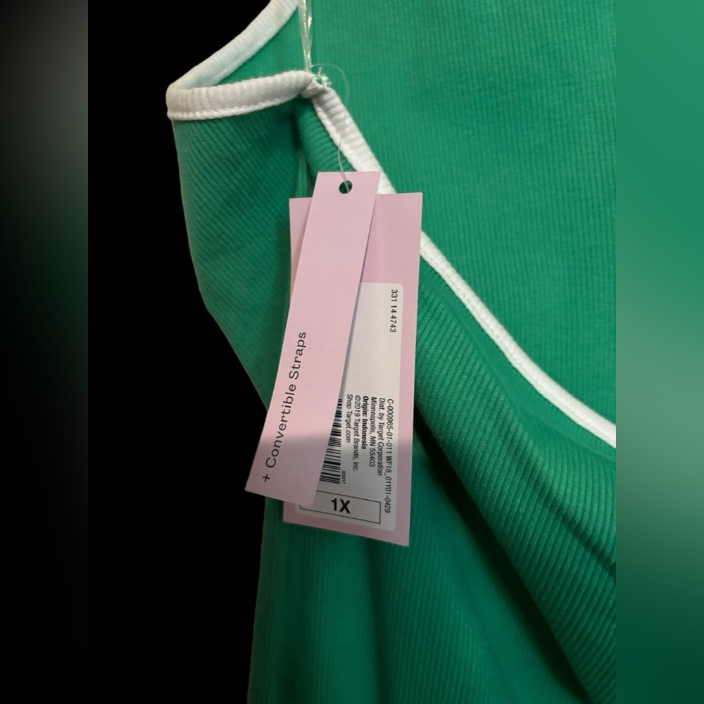 Wild Fable Women's Green Ribbed Halter Neck Bodycon Mini Dress - Size 1X - Picture 5 of 5